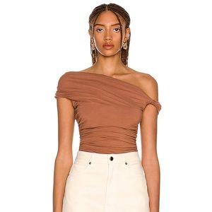 AGolde Hilma Twist Sleeve Bodysuit